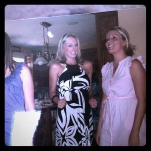 SOLD!!!!!Great black and white dress!