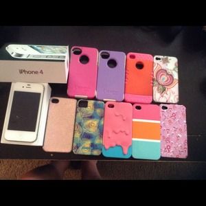 Used iPhone 4! And 4 cases