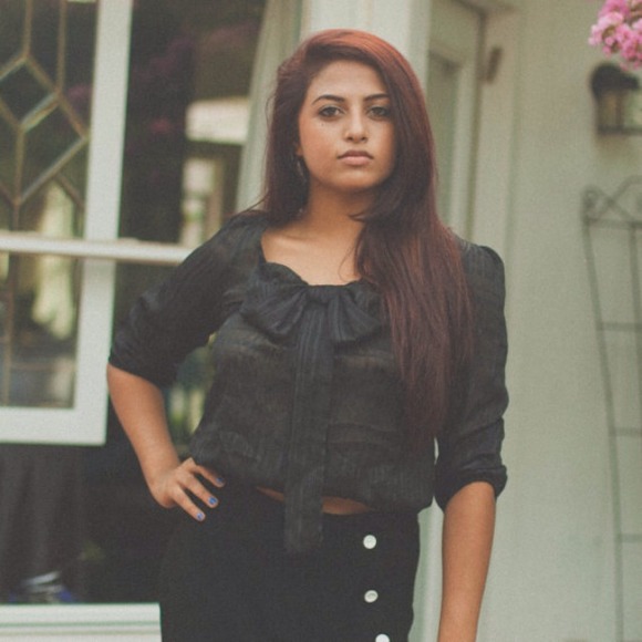 Sheer Black Bow Blouse