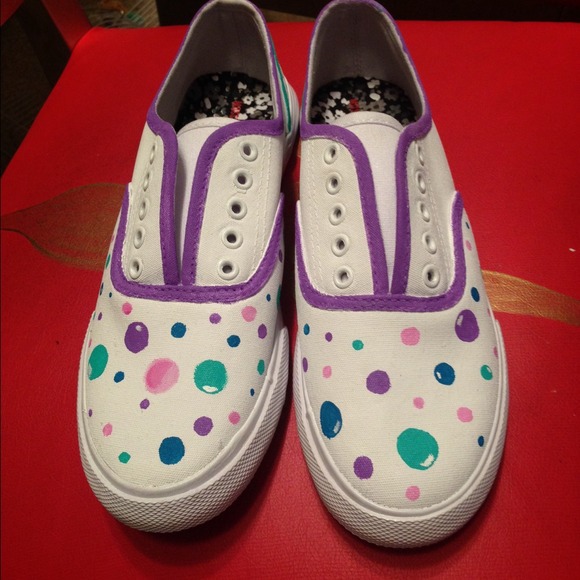 Bubbles "champagne" hand painted sneakers!