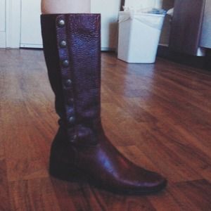 [BUNDLE] KNEE HIGH BROWN LEATHER RIDING BOOTS
