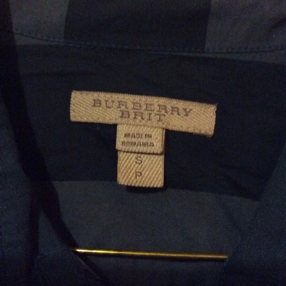 Blue Burberry Check Shirt - Picture 2 of 4