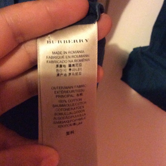 Blue Burberry Check Shirt - Picture 4 of 4