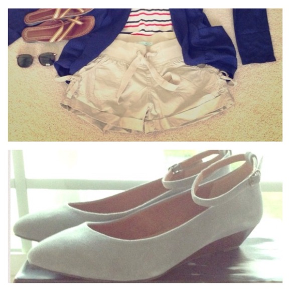 Bundle: dolce vita grey wedges w/ free shorts