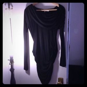 Rachel Roy slouchy shoulder black dress sz Small