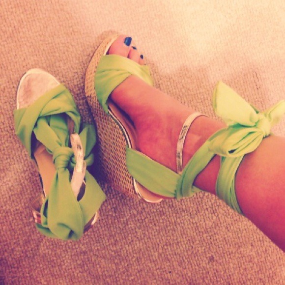 Lace up wedges