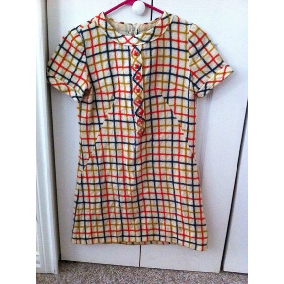 Vintage Mod Striped Mini Shift Dress