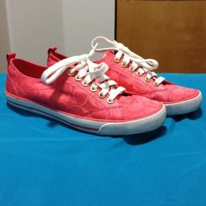 Hot pink Coach Sneakers