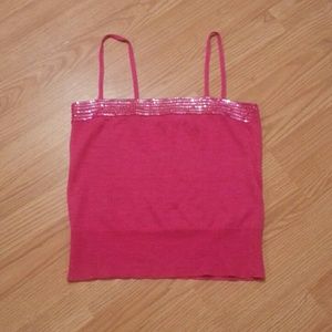 Old Navy Pink Sequin Detail Tank