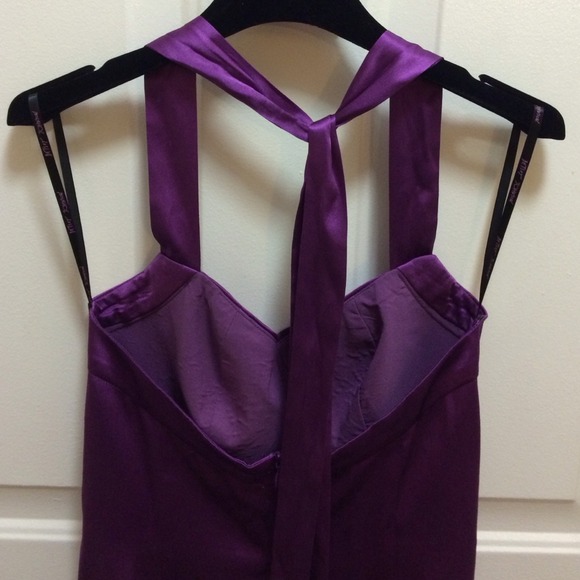 Betsey Johnson Charmeuse Halter Cocktail Dress - Picture 3 of 4