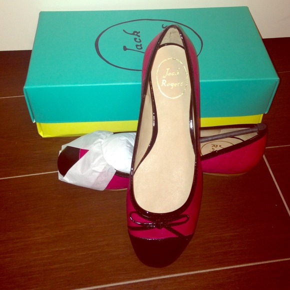 Jack Roger's Red Ballerina Flats - Picture 1 of 2