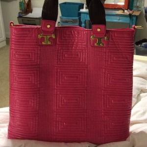 Big hot pink tote