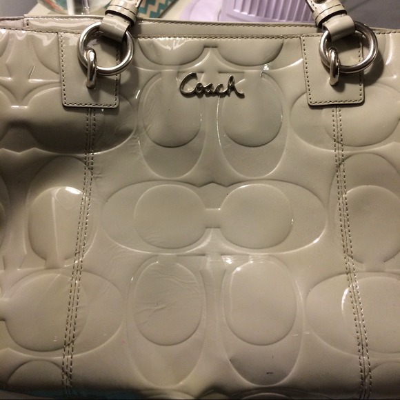 Gray coach purse