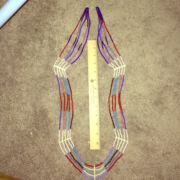 Beautiful Beaded Necklace with Bone accents