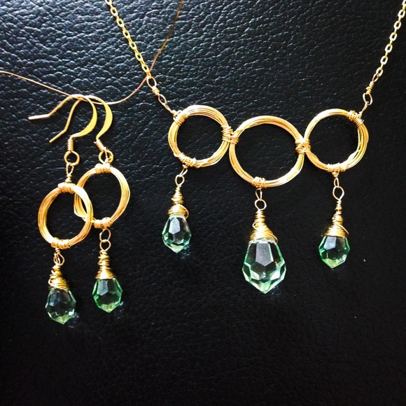Swarovski necklace & earring