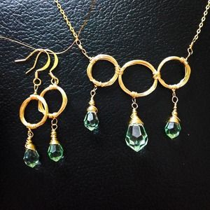 Swarovski necklace & earring