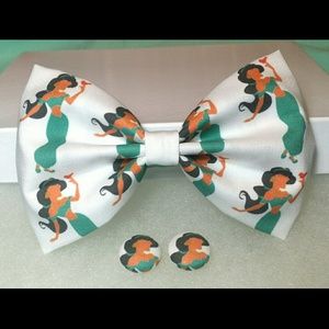 Disney Princess Jasmine Hair Bow & Earrings