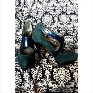 Blue Platform Heels