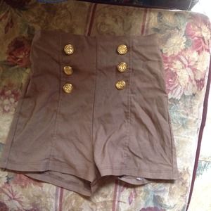 High waisted sailor shorts