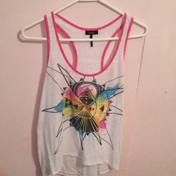 Aztec hot pink trim shirt