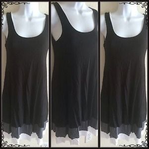Bailey 44 Black/Grey/White Tank Dress Extra Small