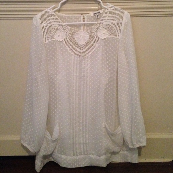 White crochet hippie inspired top