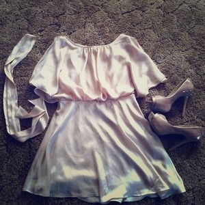 Tan silky dress
