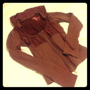 Free People 2-toned hooded jacket