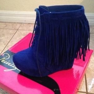 Fringe booties
