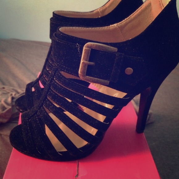Suede like heels