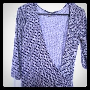 Black n white wrap around dress