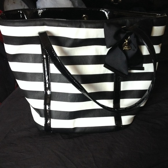 Betsey Johnson striped tote