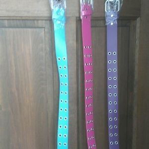 3 colorful belts