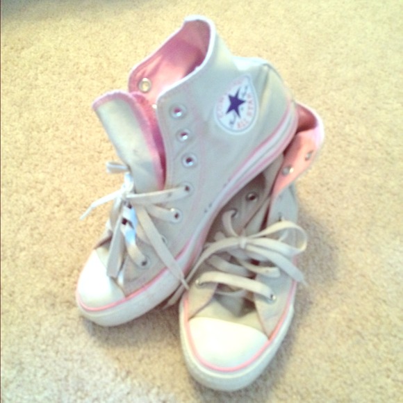 Pink & Grey Converse