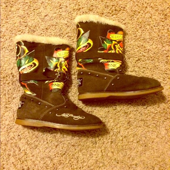 Ed Hardy designer boots