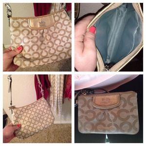 SOLD Coach swing pack and pouchette