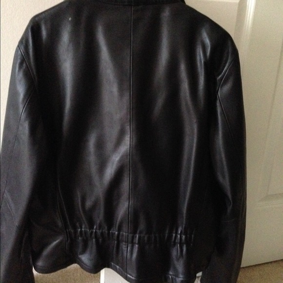 Giorgio Armani leather biker jacket, size 52, new! - Picture 2 of 4