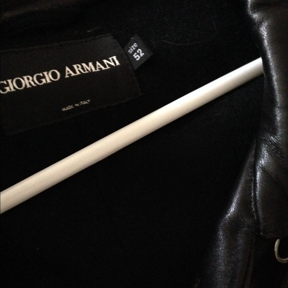 Giorgio Armani leather biker jacket, size 52, new! - Picture 4 of 4