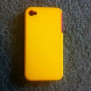 Yellow hard outside with rubber pink inside