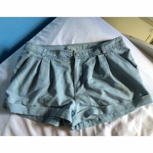 Forever 21 woven blue shorts