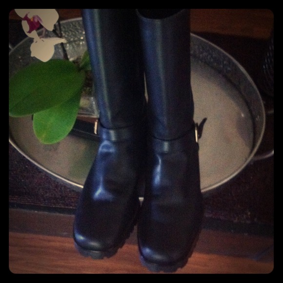 RALPH LAUREN  LEATHER  biker boots ligth weight  !