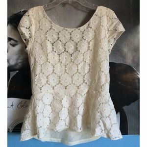 White peplum top - Xhiliration