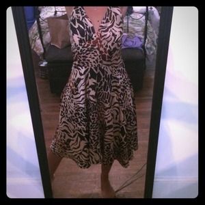 Animal print halter dress from Charlotte Russe