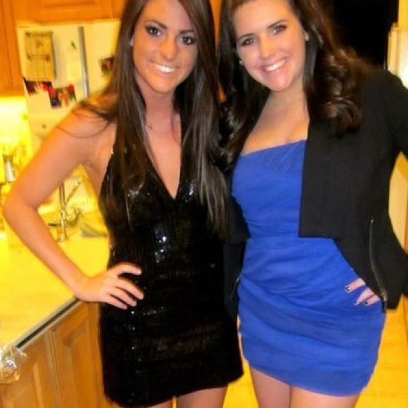 black sequin halter dress - Picture 3 of 3