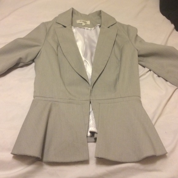 Grey peplum Charlotte Russe jacket