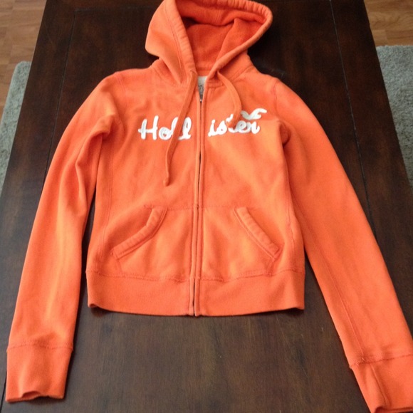 XS Orange Hollister Zip Up