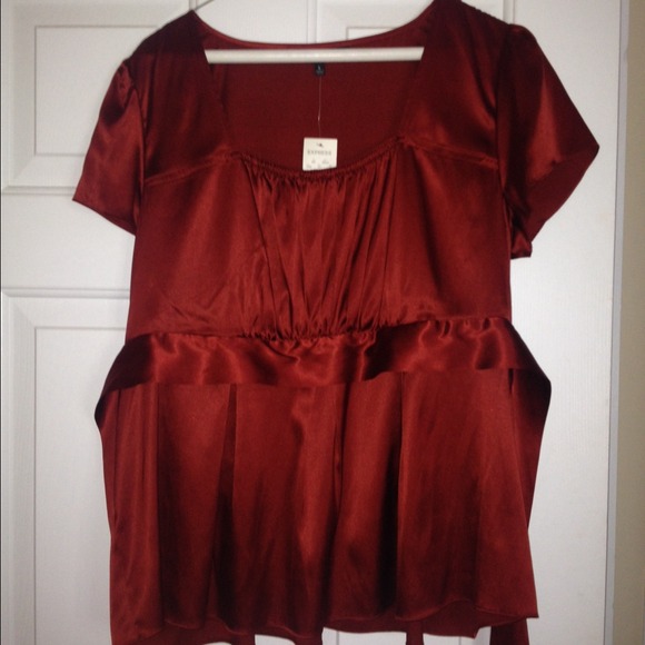 Deep red blouse