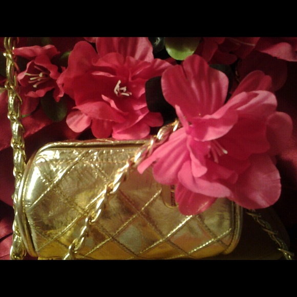 Offer..Drop$$$ ESCADA Metallic Gold Chain Purse. - Picture 4 of 4