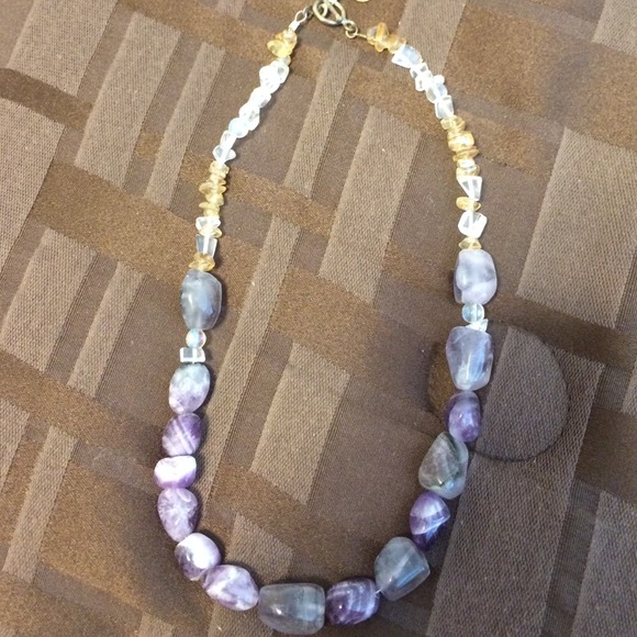 Stone necklace on sterling silver