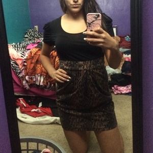 Black and cheetah dress